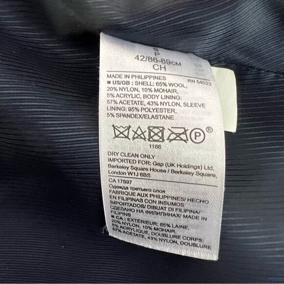 Banana Republic Double Breasted Wool Blue Ombre Coat Size Small - Picture 14 of 16